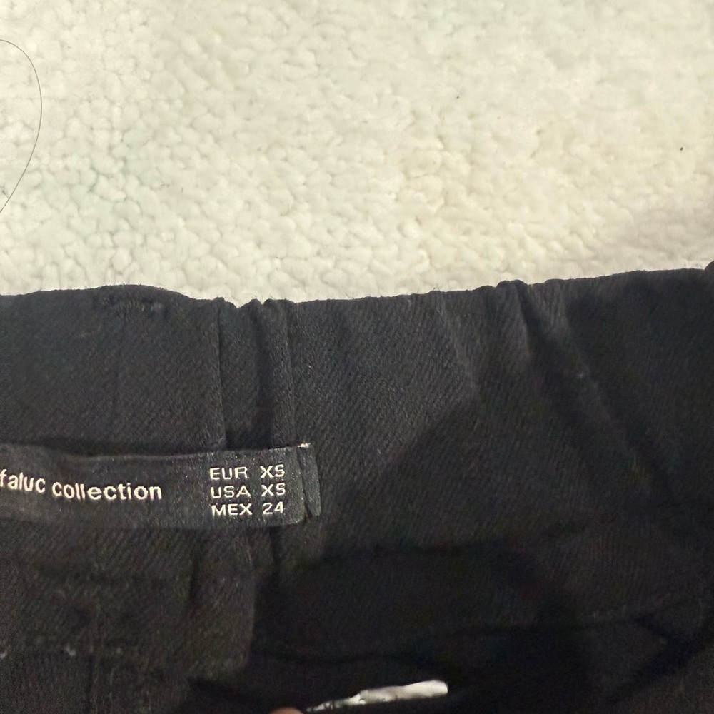 Zara Black Pants with White Stripes - Picture 5 of 12